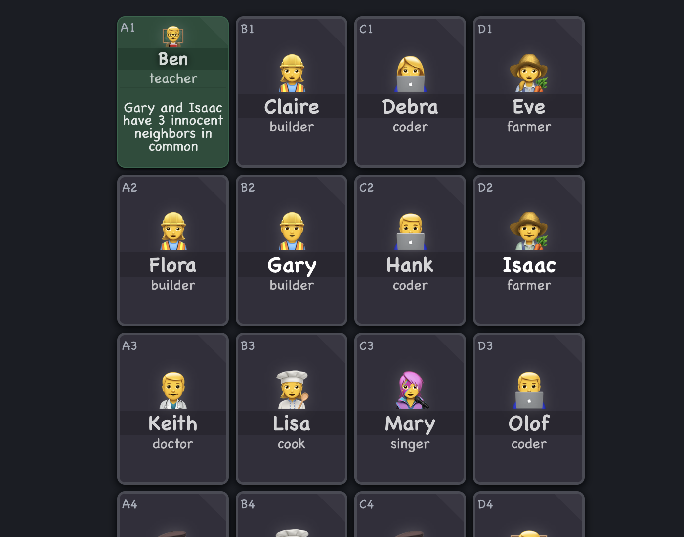 clues by sam game grid